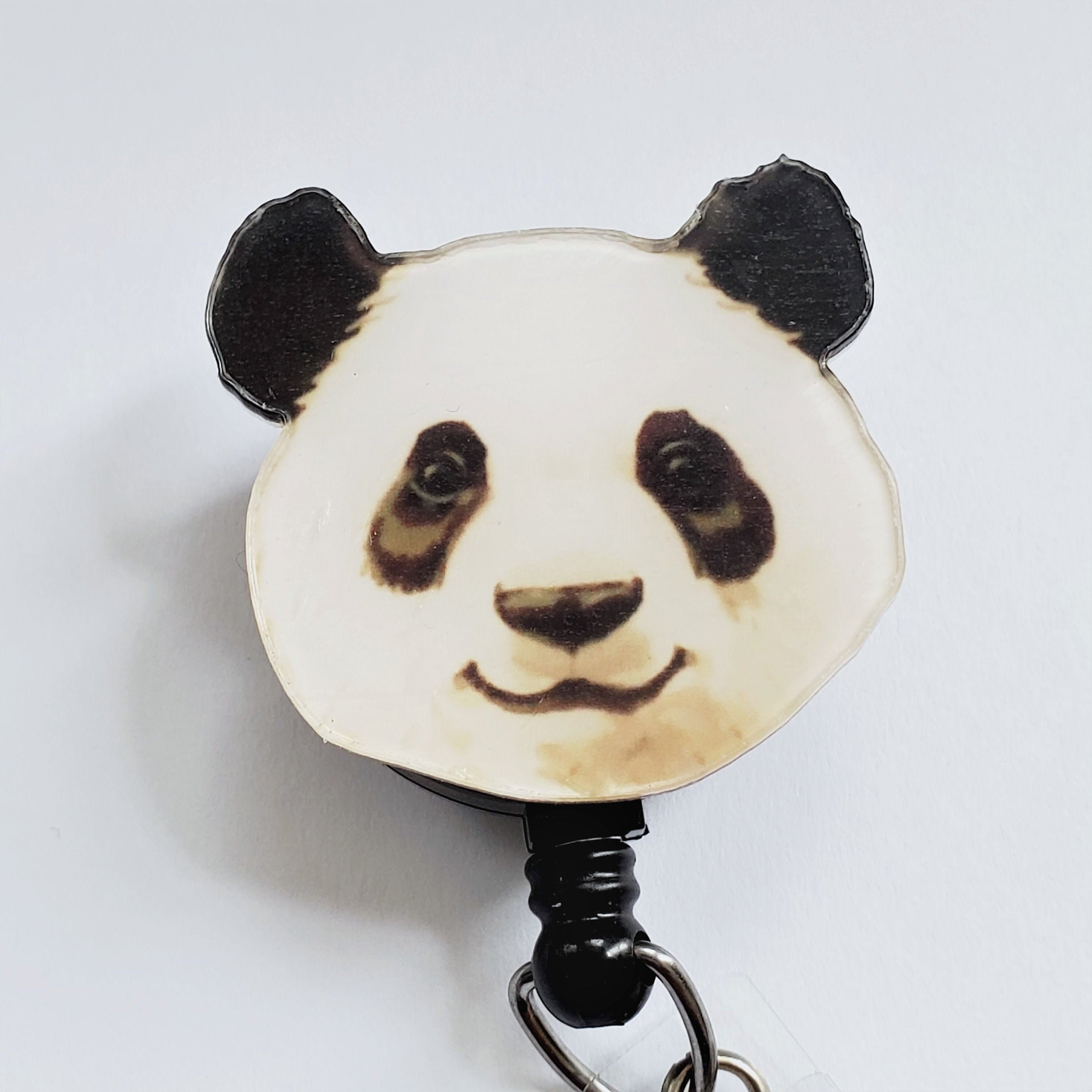 Panda Bear Badge Reel Retractable ID Badge Nurse Staff ID Etsy