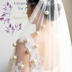 Pearl Magnetic Veil Weights: Bridal Veil Control, Beach Wedding, Various Sizes