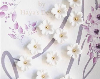 White Floral Veil Weights, Magnetic Bridal Veil Control, Photoshoot Accessory