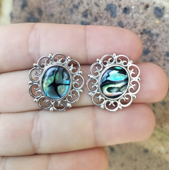 Paua shell sales stud earrings