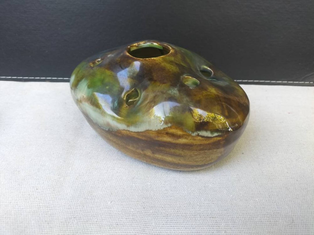 Vintage Glazed Ceramic Vase Cobb Pottery Devon , England Etsy