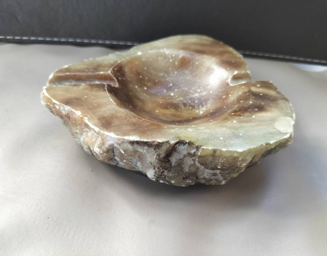 Vintage Alabaster Brutalist Ashtray Alabaster Ashtray Etsy