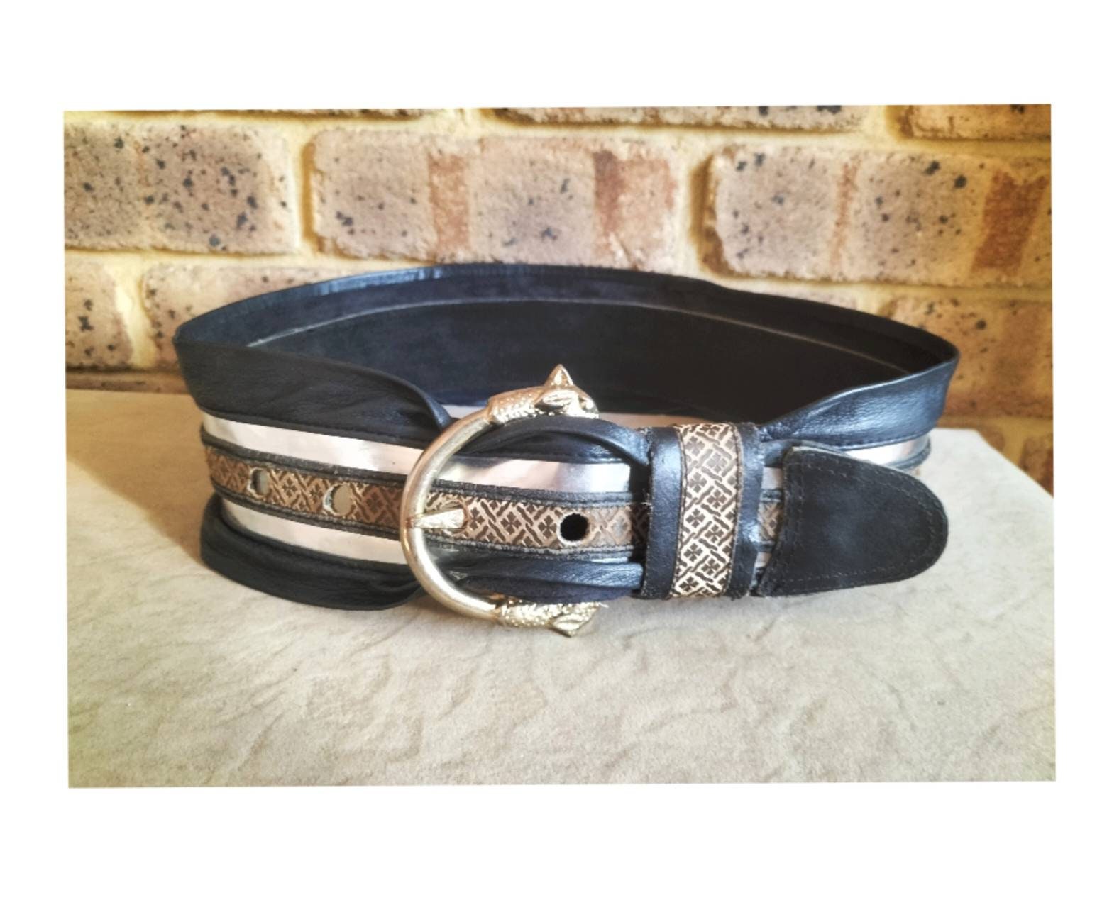 Jaguar buckle belt Etsy Nederland