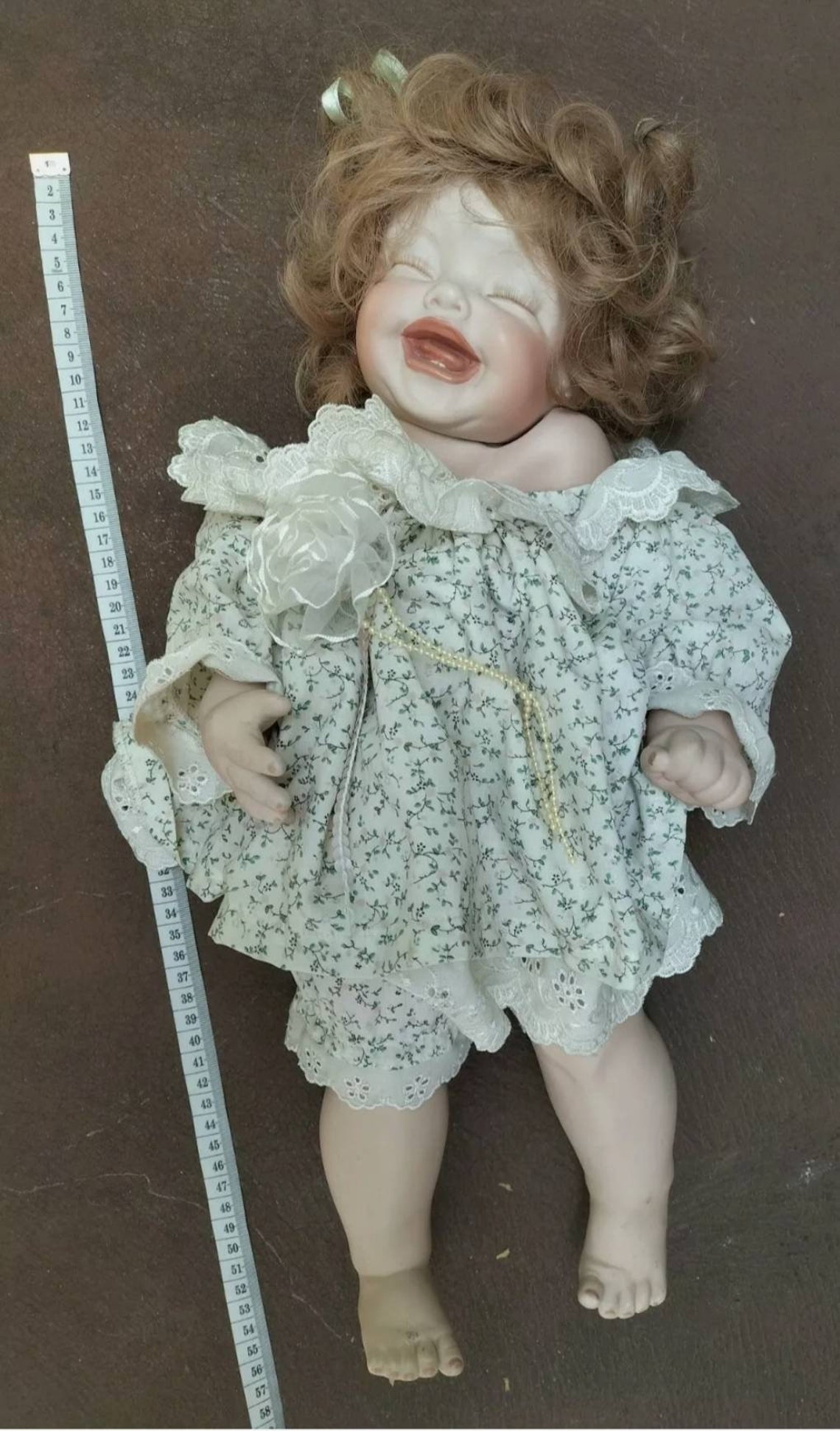Vintage Porcelain Doll Smiling Doll Laughing Doll Baby Girl Etsy