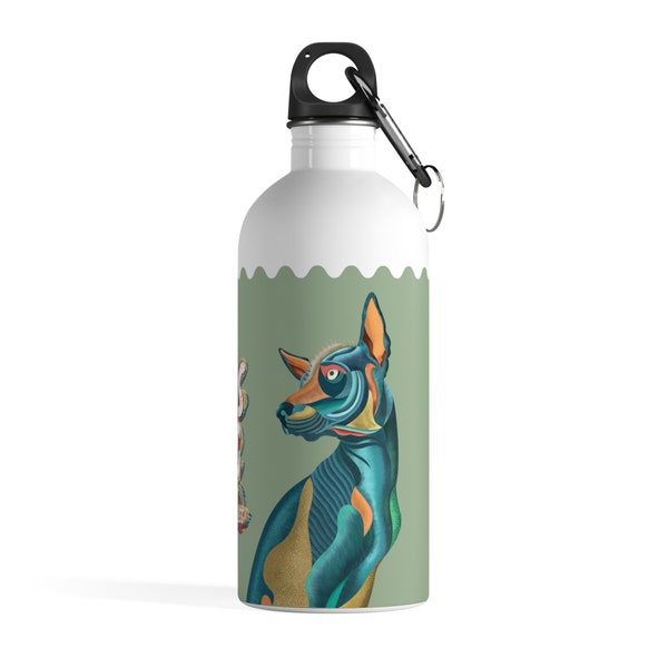 viringo, hairless dog, dog water bottle, designed water bottle, peru, cusco, incas, peruvian design, Stainless Steel Water Bottle