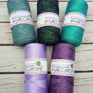 Maccaroni pp macrame yarn Polyester glitter rope Macrame cord 3mm Metallic macrame 3 mm Placemat yarn