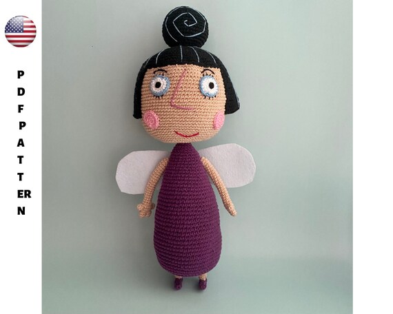 Nanny Plum Crochet Princess Amigurumi Doll Ben And Holly Etsy