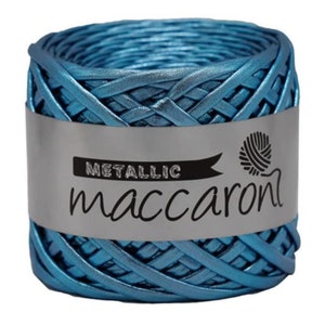 Metallic Yarn Glossing Yarn Maccaroni Yarn Azure Metallic Yarn Metallic T-Shirt Yarn Fiber Jewelry Chunky yarn