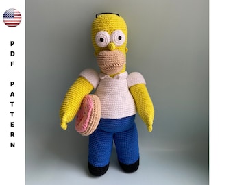 Amigurumi toy, amigurumi crochet, doll pattern, gomer simpson