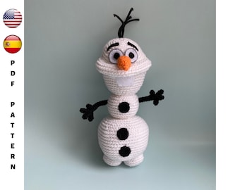 Frozen pattern, olaf plush, amigurumi  pattern, easy crochet