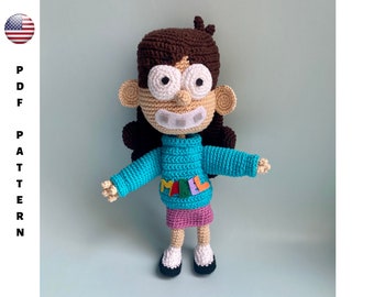 Mabel pines, gravity falls, baby doll, crochet amigurumi pattern