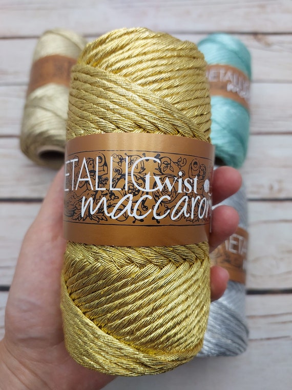 Metallic Yarn Glossing Yarn Maccaroni Yarn Crochet Metallic Yarn Metallic  T-shirt Yarn Fiber Jewelry 