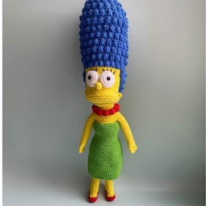 Marge simpson , amigurumi toy, crocher tutorial, doll pattern