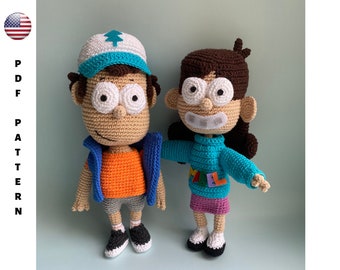 Gravity falls, baby doll, crochet amigurumi pattern, cute crochet
