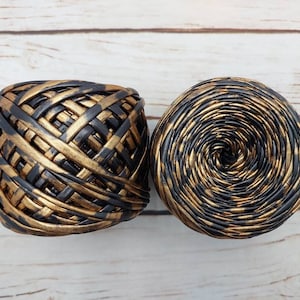 Metallic Yarn Gold Metallic Yarn Glossing Yarn Maccaroni Yarn Crochet  Metallic Yarn Metallic T-shirt Yarn Fiber Jewelry 