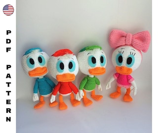 Duck tales, amigurumi pattern, crochet tutorial, crochet bird