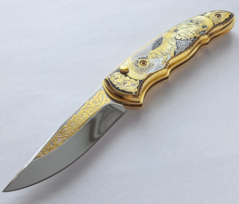 Folding Knife VIP, 45th anniversary gift for him, 7 year wedding Folding Knife VIP, 45th anniversary gift for him, 7 year wedding