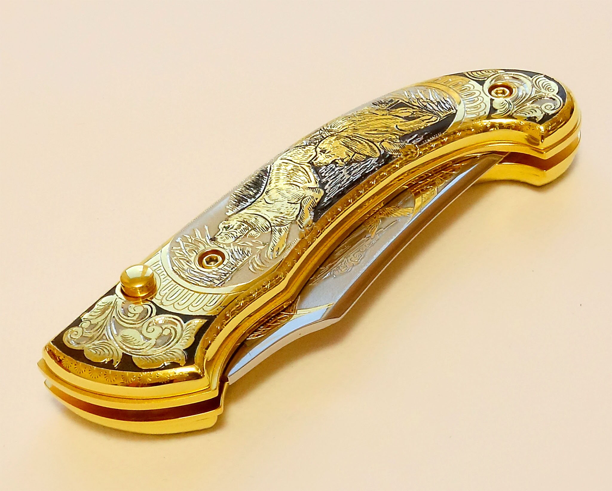 Folding knife duck hunting anniversary gift for him 60th Etsy