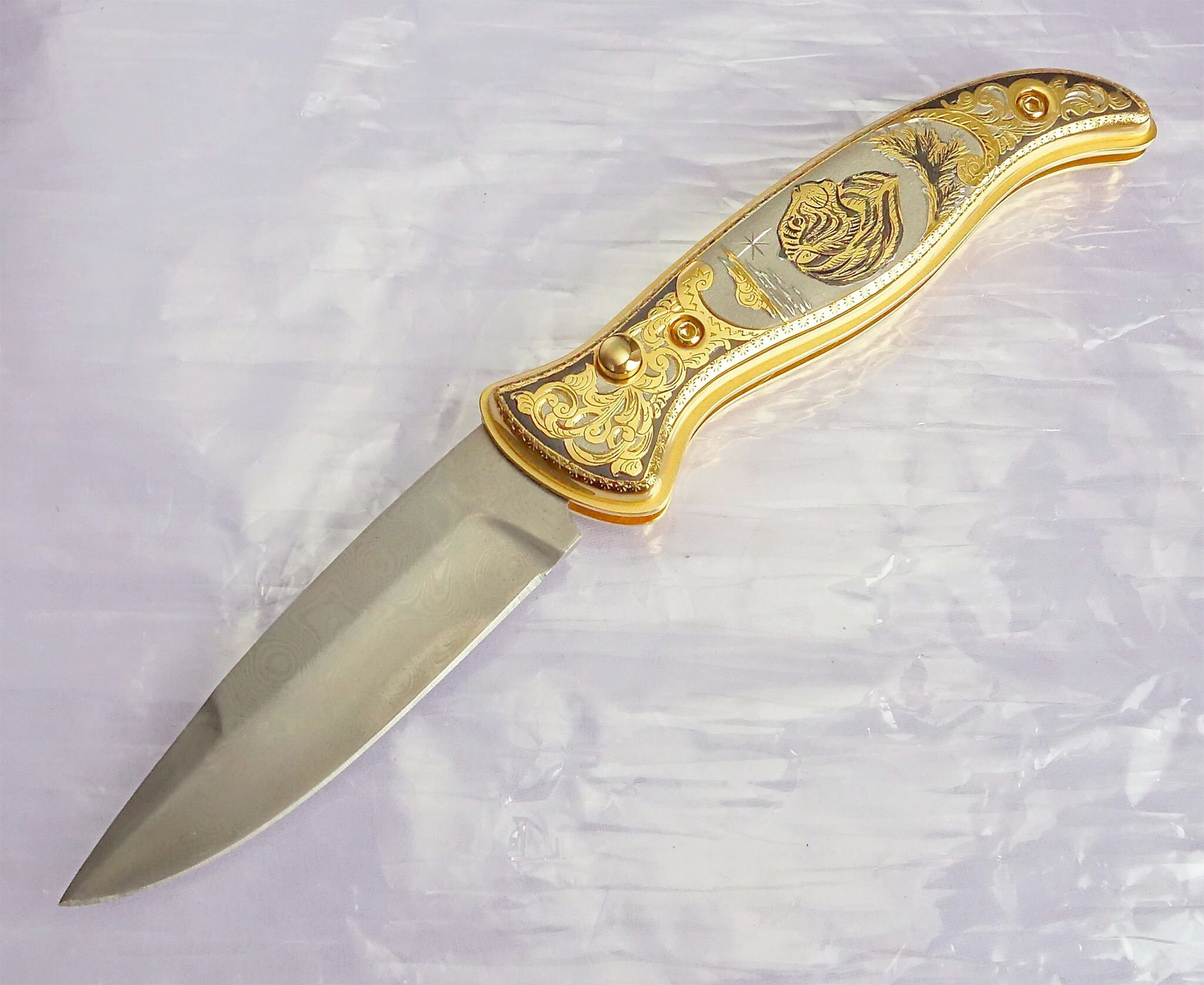Damascus folding knife z512, 1 year anniversary gift for him, Pocket …