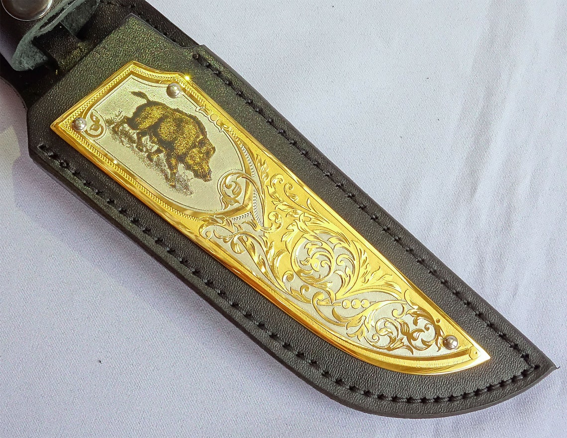 Collectors knife Boar 50th birthday gift for son 60th | Etsy