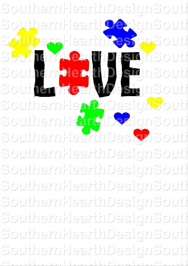 Love Autism Awareness Svg Autism Awareness Svg Cut File Spd Etsy