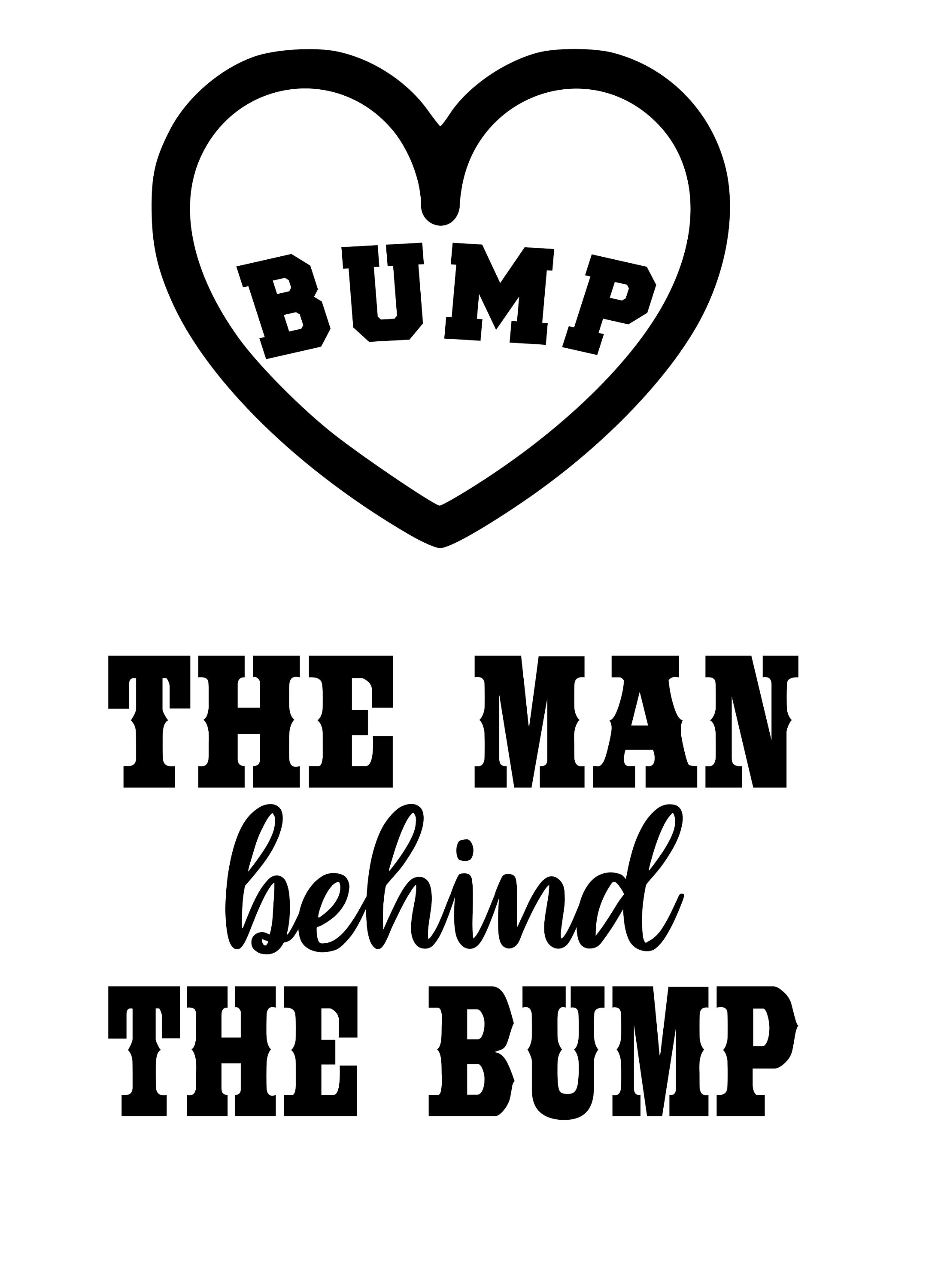 Man Behind the Bump and BUMP Within a Heart Svg - Etsy
