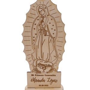 Guadalupe Virgin custom engraved center piece