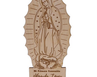 Guadalupe Virgin custom engraved center piece