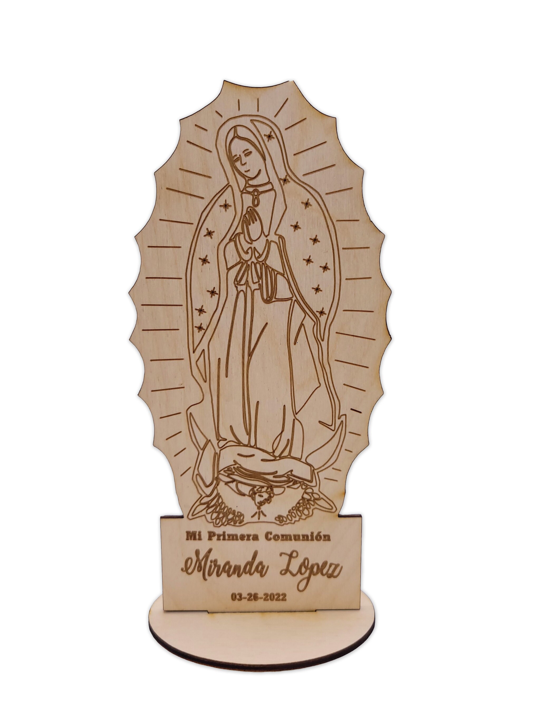 Guadalupe Virgin Custom Engraved Center Piece - Etsy
