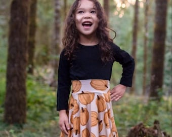 Pumpkin Skirt: Thanksgiving, Halloween Girls Clothing