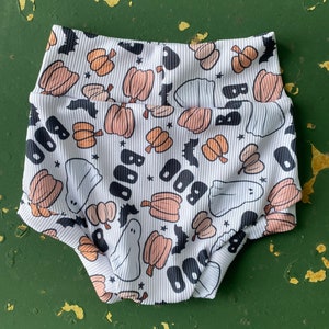 Halloween Bummies & Bows Set: Spooky Ghost, Pumpkin Patch Outfit zdjęcie 4