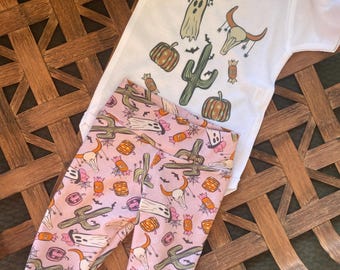 Halloween Leggings Set: Jack-o'-Lantern, Ghosts, Pumpkin Patch