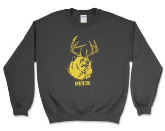Beer bear deer sweatshirt Clearance