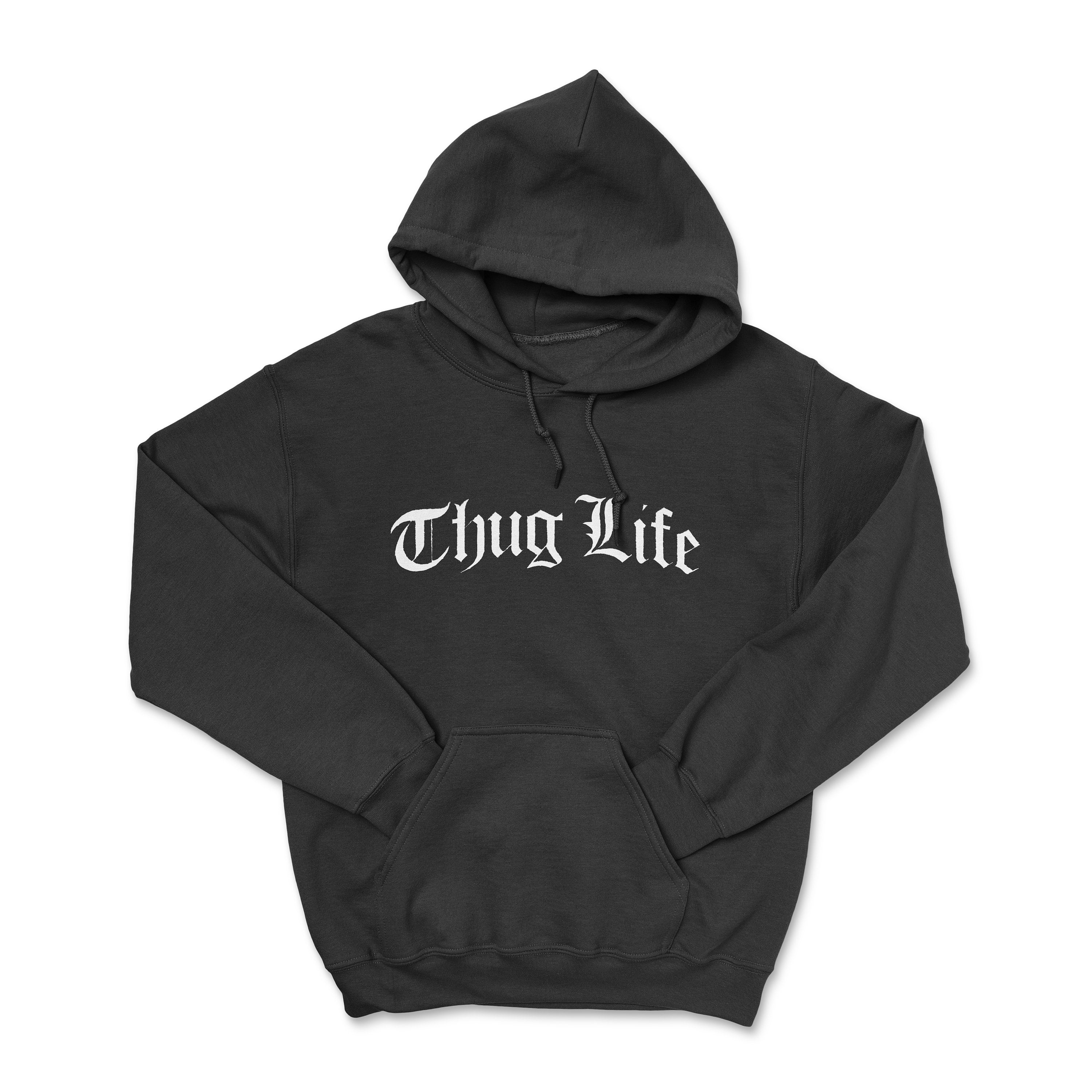 THUG LIFE Hoodie Mens/unisex Classic Fit Hooded Sweatshirt - Etsy