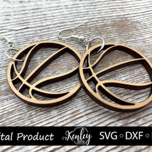 Boucles d'oreilles de basket-ball fichier numérique