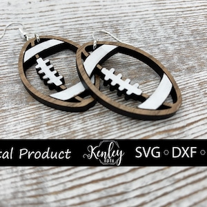 Football Earrings Digital Cut File