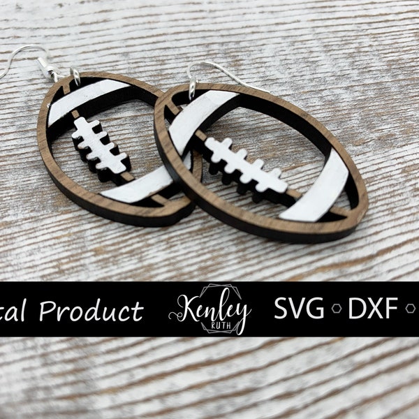フットボールイヤリング デジタルカットファイル