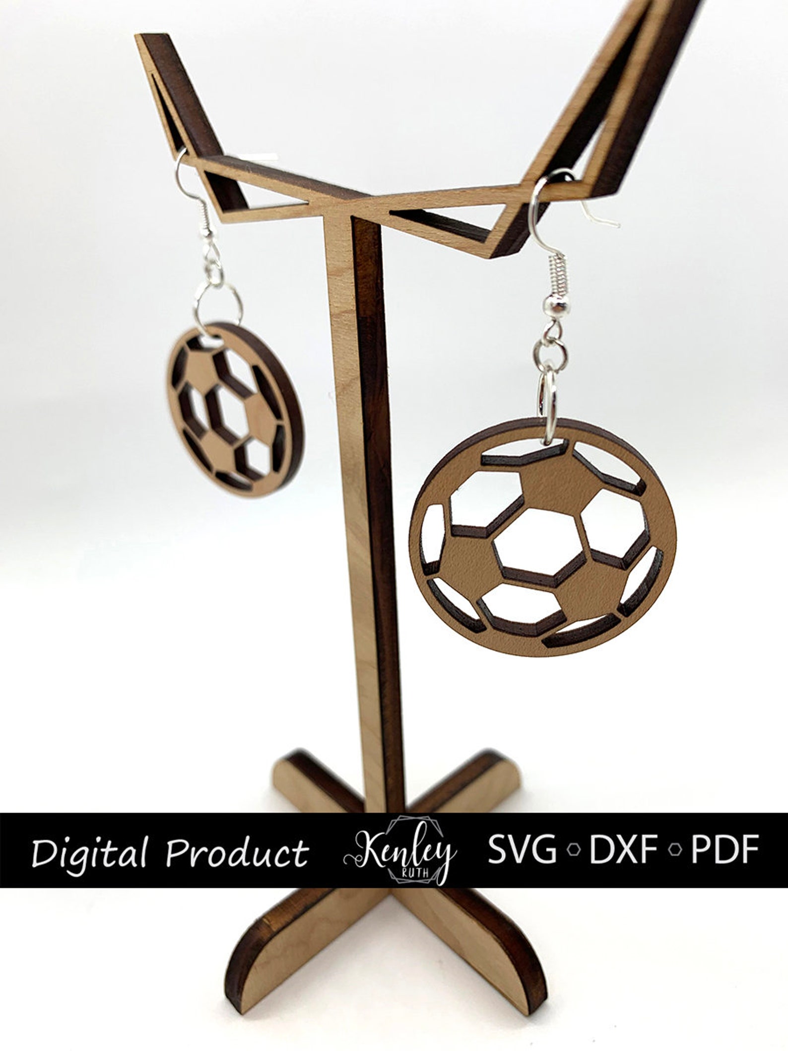 Soccer Earrings Digital Cut File Etsy UK