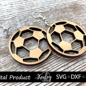 Soccer Earrings Digital Cut File