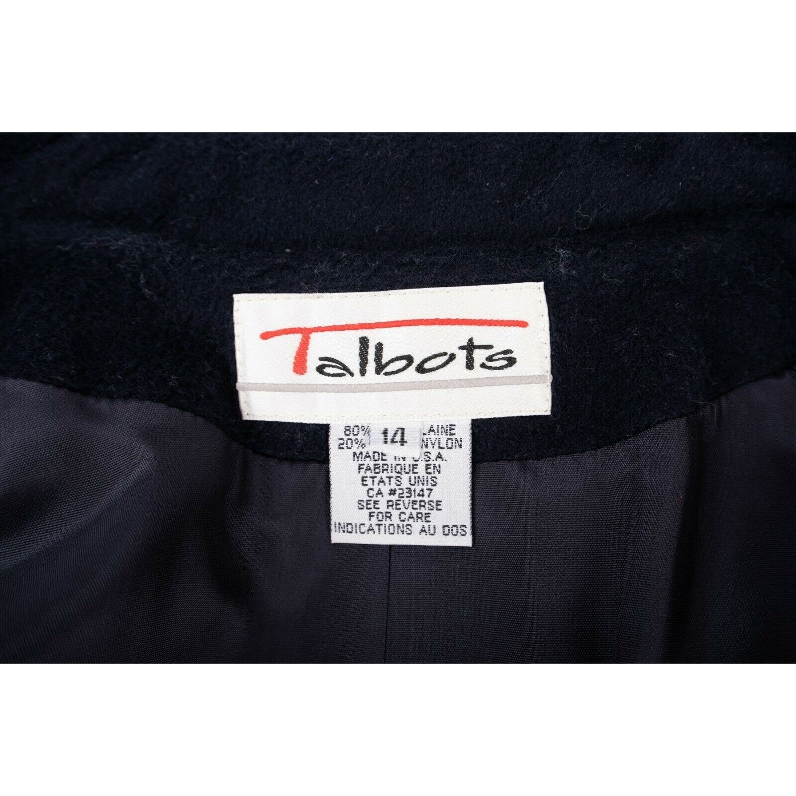Vintage Talbots Womens Pea Coat Sz 14 Navy Wool Double Breasted USA Gold Buttons Etsy UK