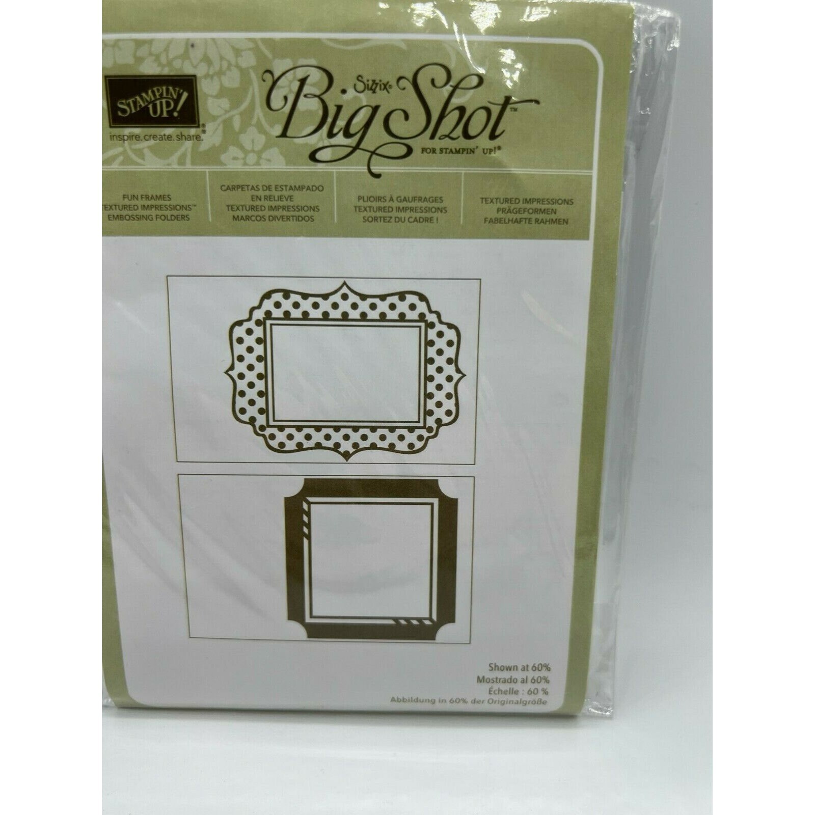 Stampin Up! Fun Frames Textured Impressions Embossing Folder New 133727 ...