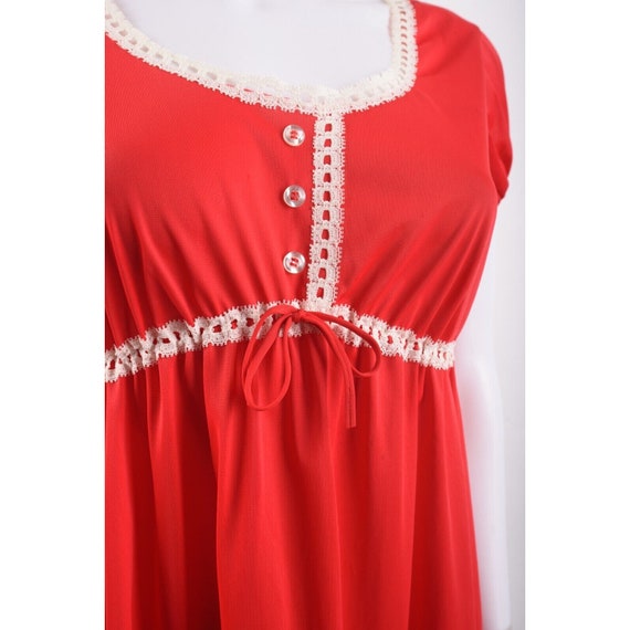 Vintage Womens Peignoir Babydoll Nightgown xs Paj… - image 8