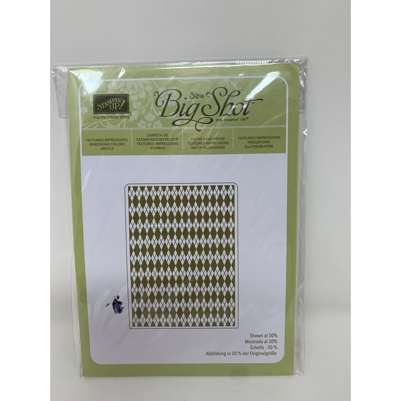 Stampin' Up Sizzix Big Shot Embossing Folder Argyle Etsy