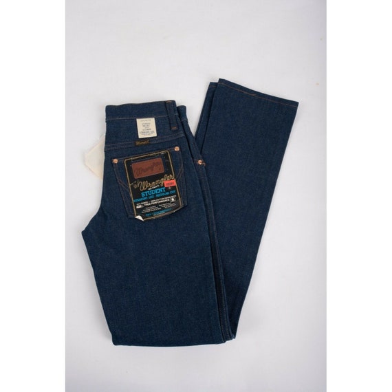 Vintage 70’s Wrangler Jeans Straight leg Student … - image 7