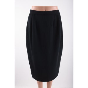 Vintage Liz Claiborne Womans Pencil Skirt Straight Size 10 Black Knee Length