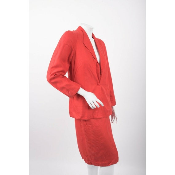 Halston III Vintage 1980s Womans Suit Skirt Blaze… - image 5