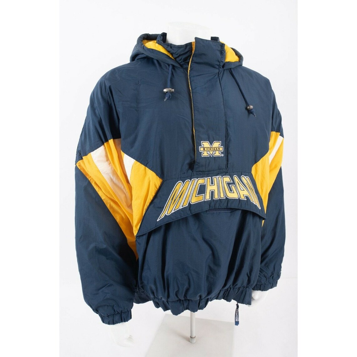 Starter Michigan Wolverines Mens XL Puffer Coat Jacket Hooded Etsy