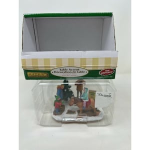 Lemax Christmas Village Collection Reindeer Rides Family Fun Figurine 2008 New