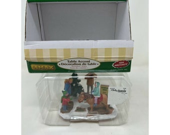 Lemax Christmas Village Collection Reindeer Rides Family Fun Figurine 2008 New