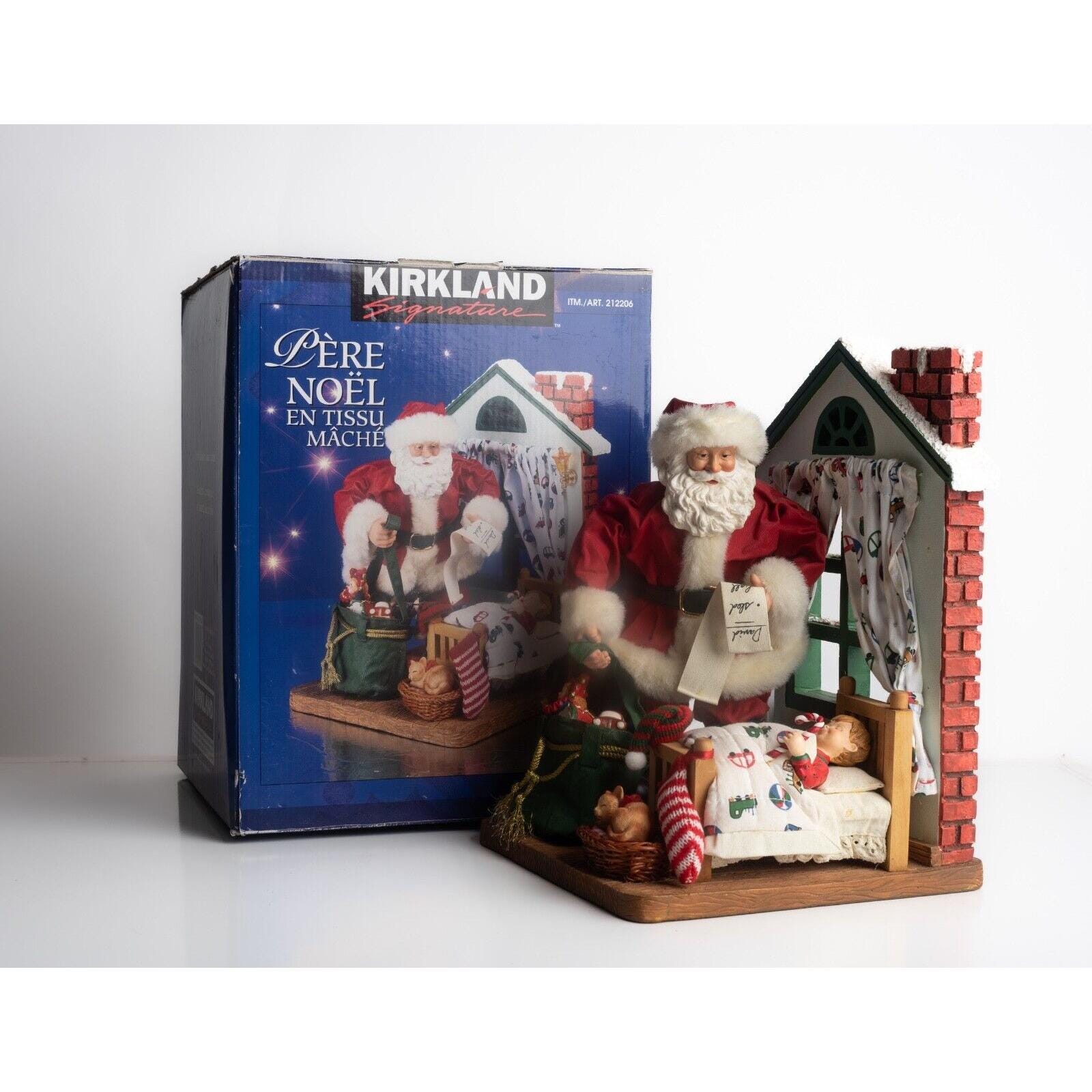 Kirkland Signature Fabric Maché Santa Pere Noel Hand Crafted